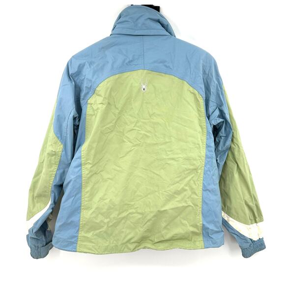 Spyder Size 10 Blue Green Jacket Coat Zip in Fleece Liner Outdoors Layers Winter - Picture 2 of 10